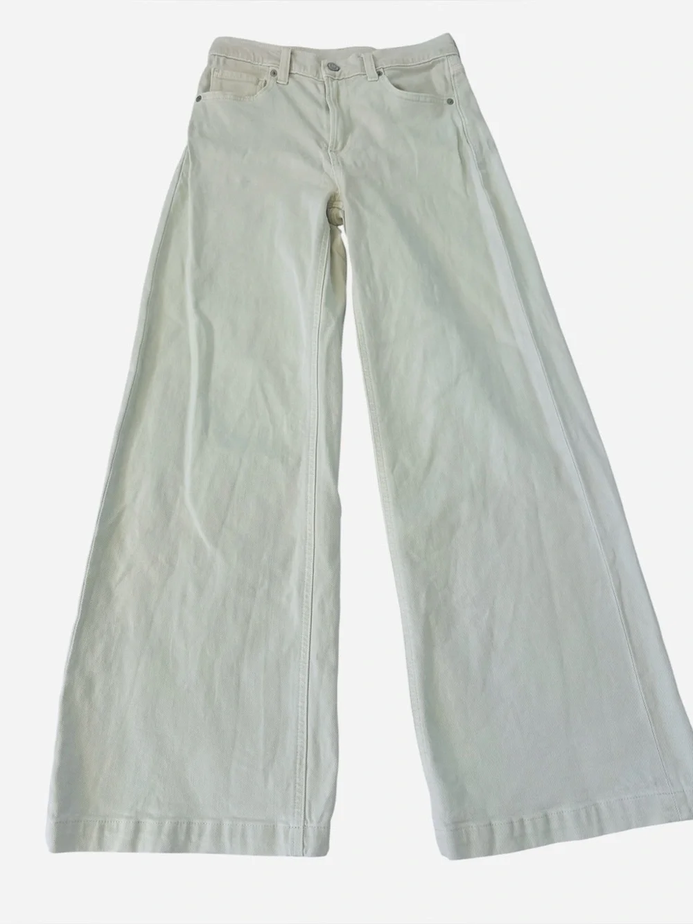 GAP Wide-Leg Jeans in Light Cream